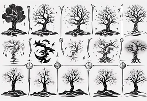 lightning tree tattoo idea
