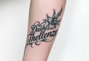 Combine the names rosela dashi and thellenze for a tattoo tattoo idea