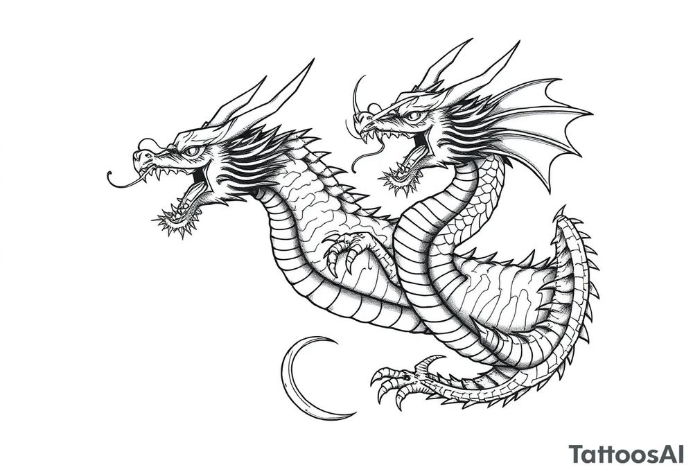 roaring dragons tattoo idea