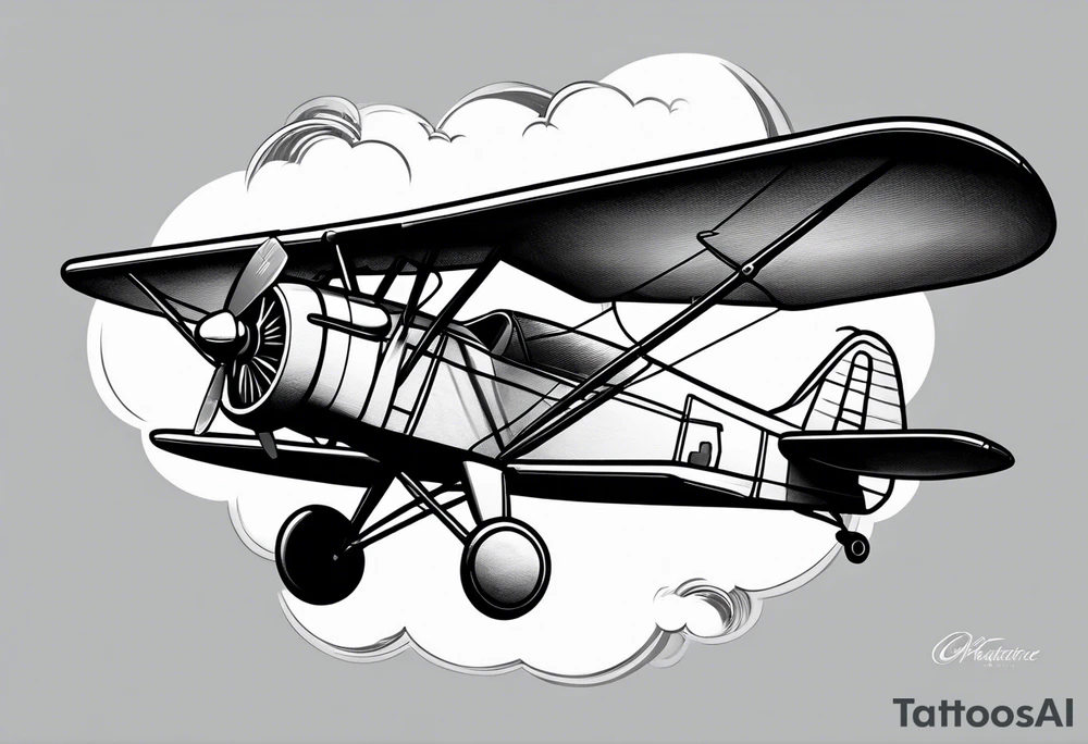 monkey flying plane tattoo idea
