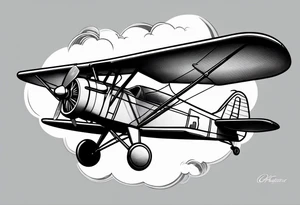monkey flying plane tattoo idea