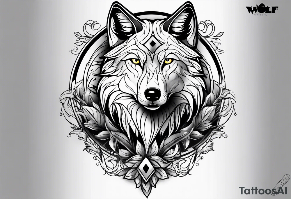 Wolf sleeve tattoo idea