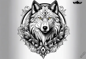 Wolf sleeve tattoo idea