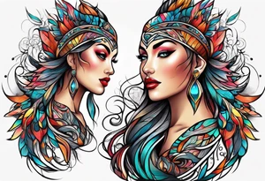 abstract organic line artwork tattoo idea