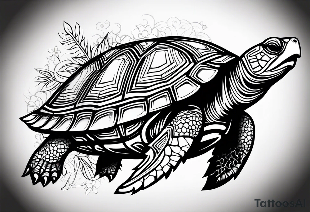 Tribal turtle tattoo idea