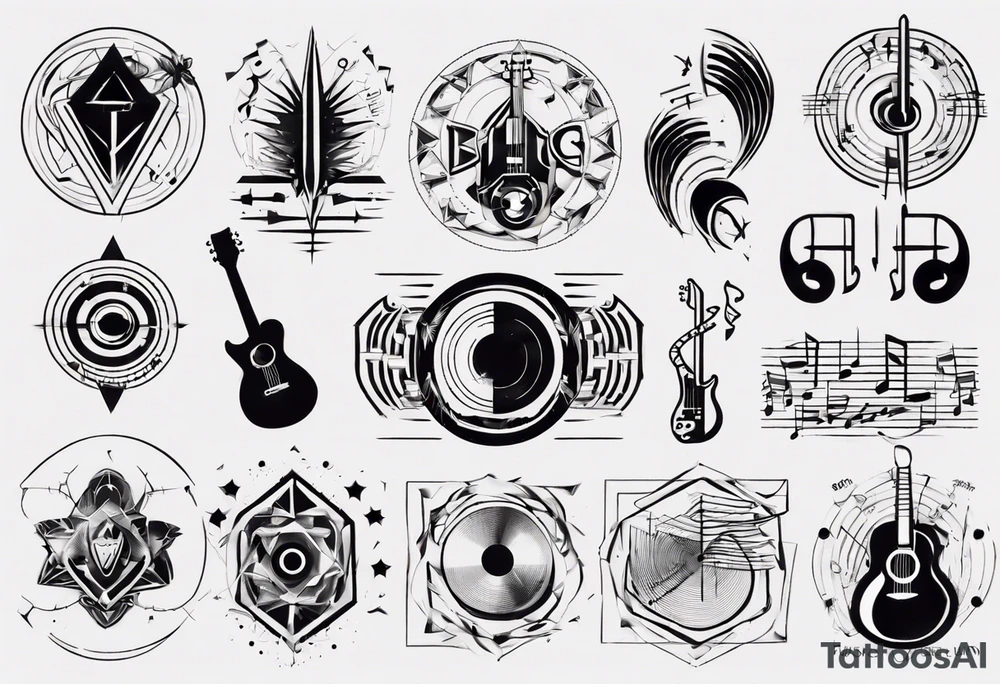 music sound tattoo idea
