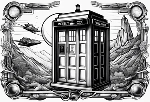 Star fighters and tardis tattoo idea