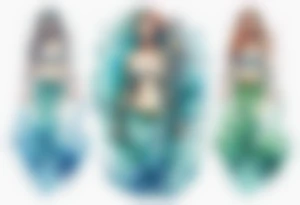 a water woman made out of water, standing on the shore tattoo idea