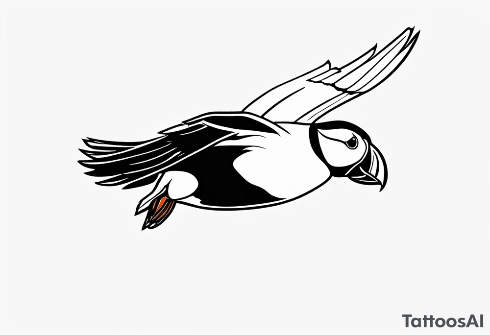 a flying puffin without background - forarm Tattoo tattoo idea a flying puffin without background - forarm Tattoo tattoo idea