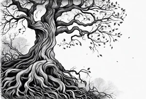 Tree roots tattoo idea