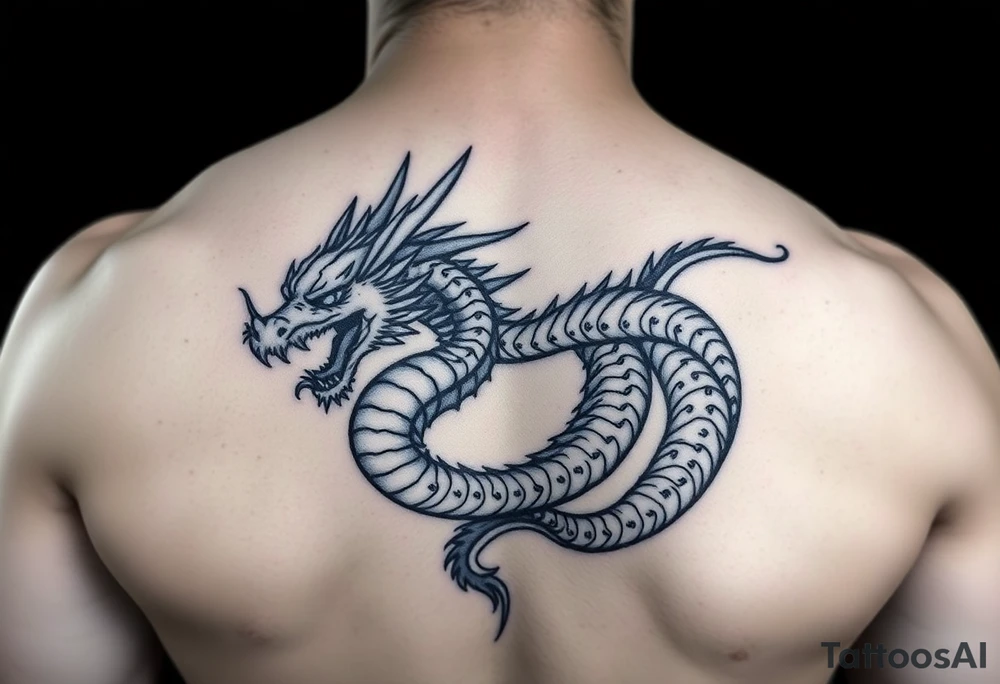 Power dragon tattoo idea