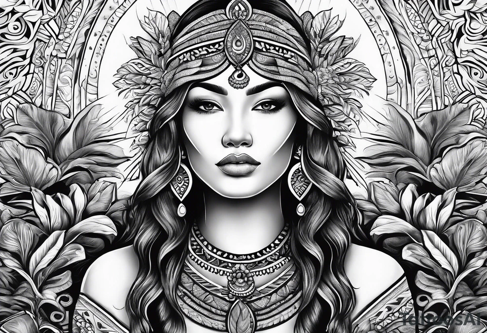 Mother ayahuasca with fingerprint tattoo idea