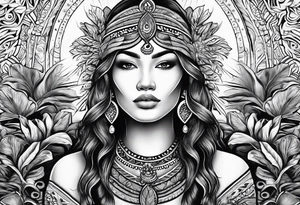 Mother ayahuasca with fingerprint tattoo idea