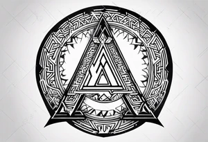 Valhalla  round shield axe
Valknut sword tattoo idea