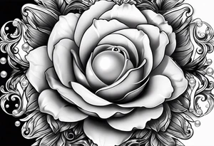 Pearl tattoo that has realistic features no people tattoo idea