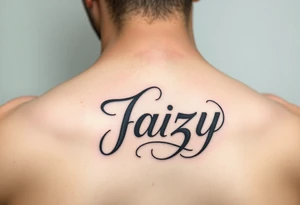 upper shooulder - Remembrance of a deceased best friend with the name Jazy incorporated tattoo idea
