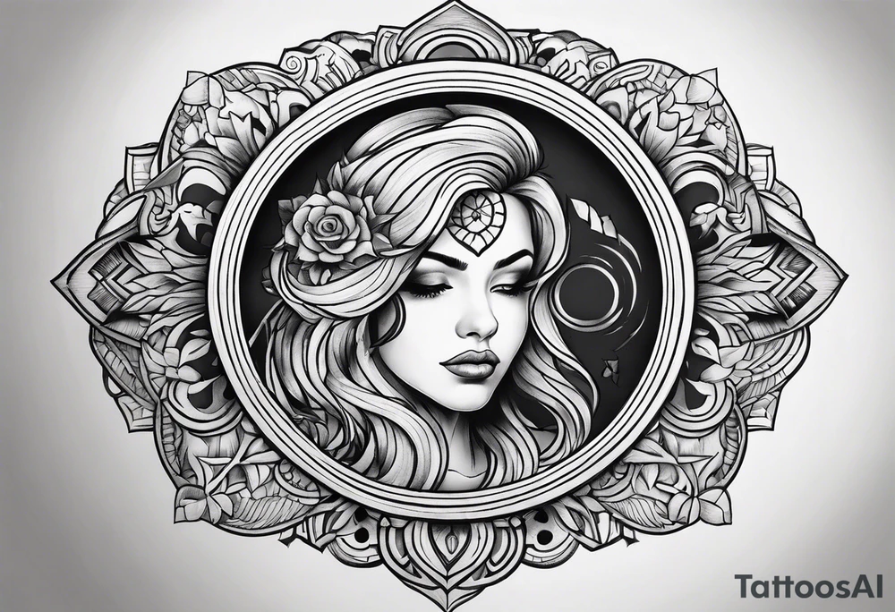 circle american tattoo idea