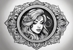 circle american tattoo idea