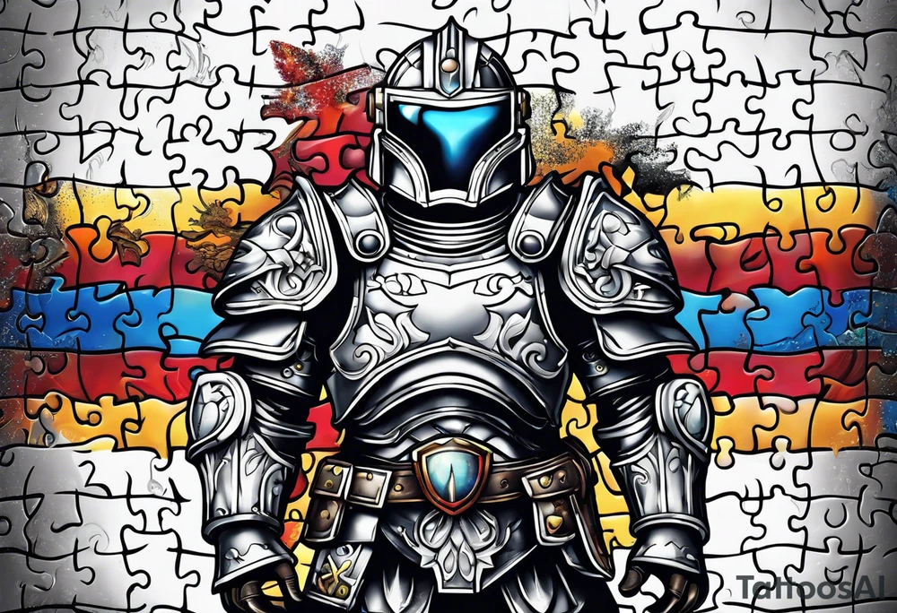 armor, Autism, puzzle piece tattoo idea