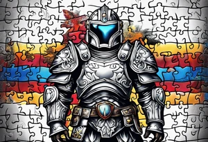 armor, Autism, puzzle piece tattoo idea