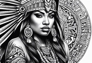 Aztec,gangster, pride tattoo idea