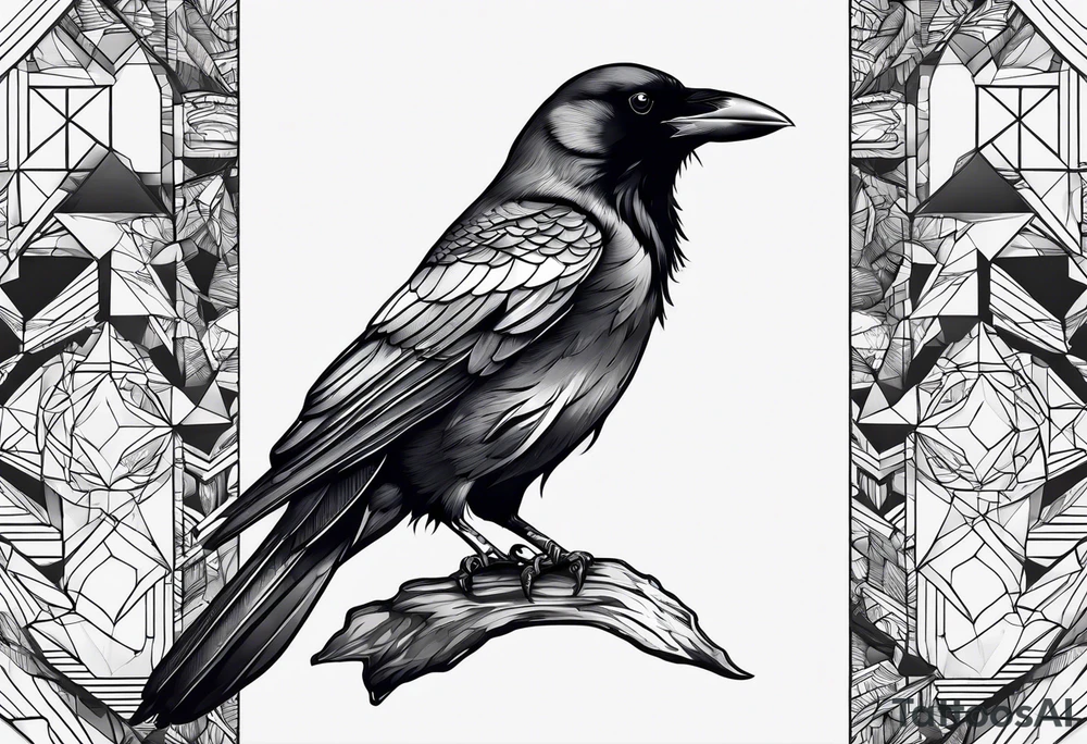 stroke of a crow tattoo idea
