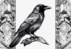 stroke of a crow tattoo idea