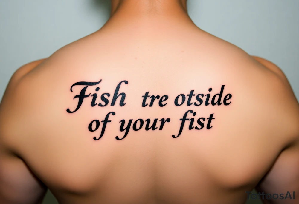 Fish  on the outside of your fist tattoo idea