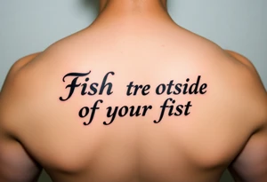 Fish  on the outside of your fist tattoo idea