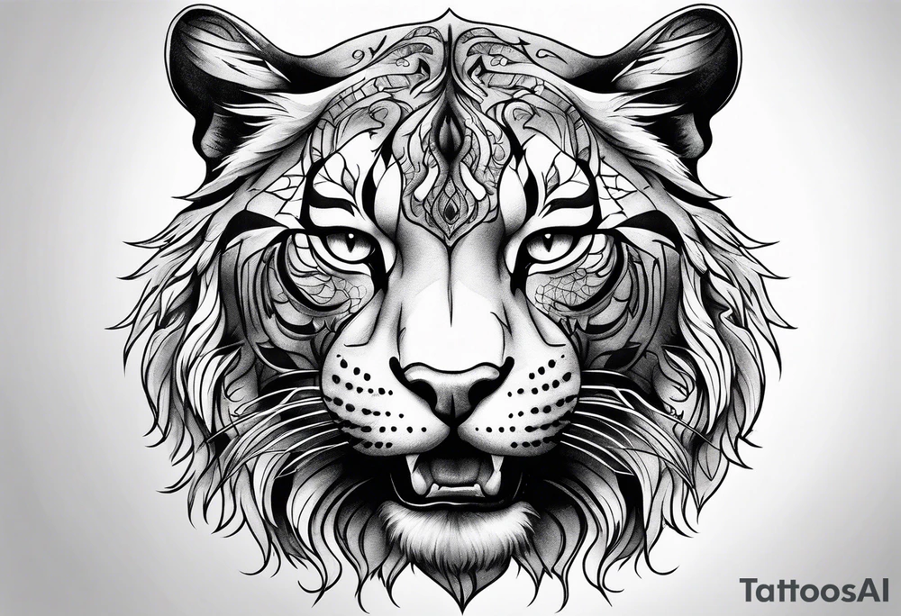 big cat tattoo idea