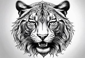 big cat tattoo idea
