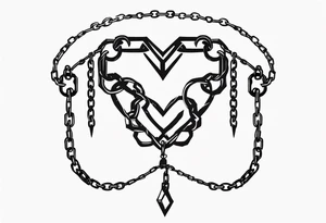 Broken chains tattoo idea