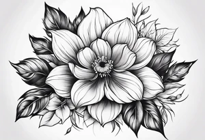 Delicate flower tattoo idea
