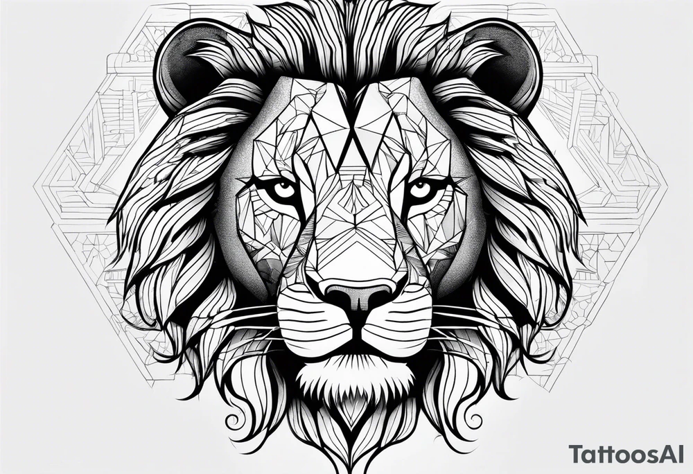 lion, african, roaring, symmetrically, chest tattoo tattoo idea