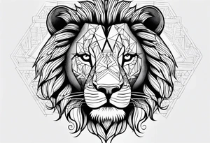 lion, african, roaring, symmetrically, chest tattoo tattoo idea