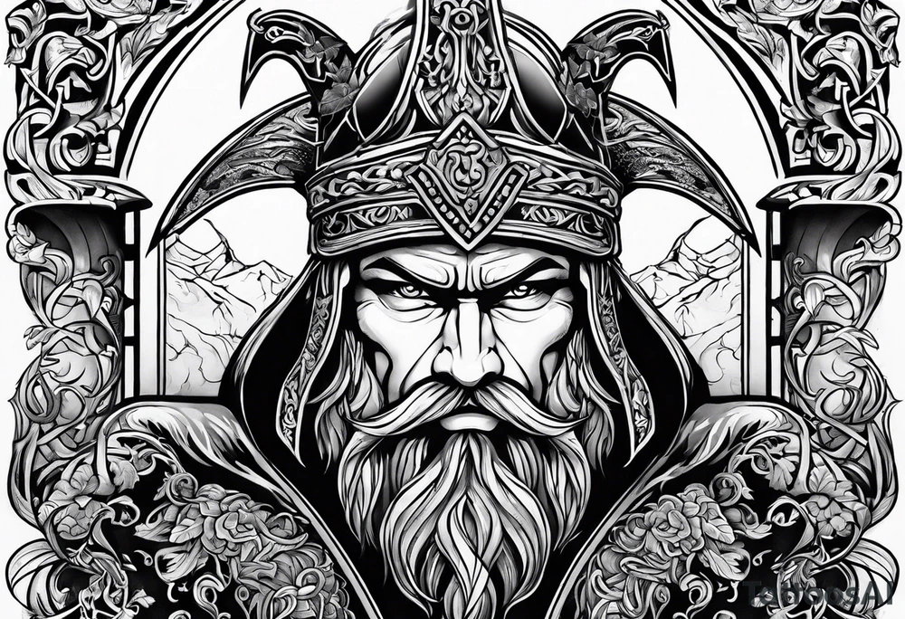 Irish warrior tattoo idea