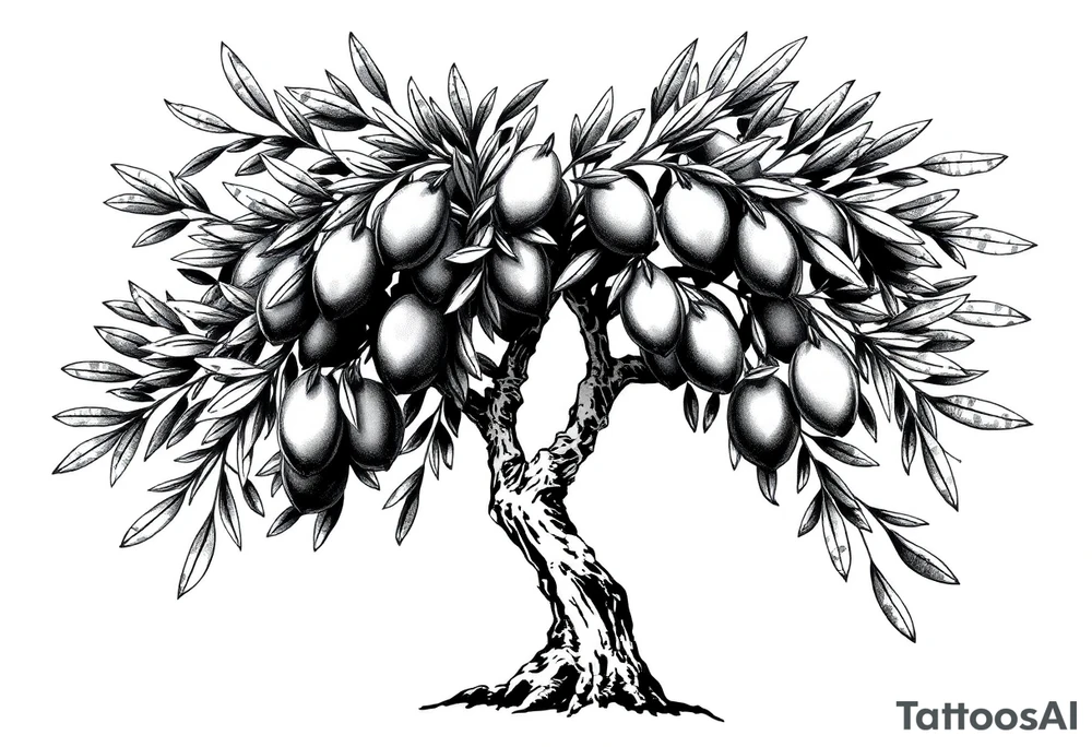 Olive tree tattoo idea