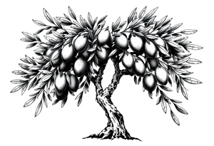 Olive tree tattoo idea