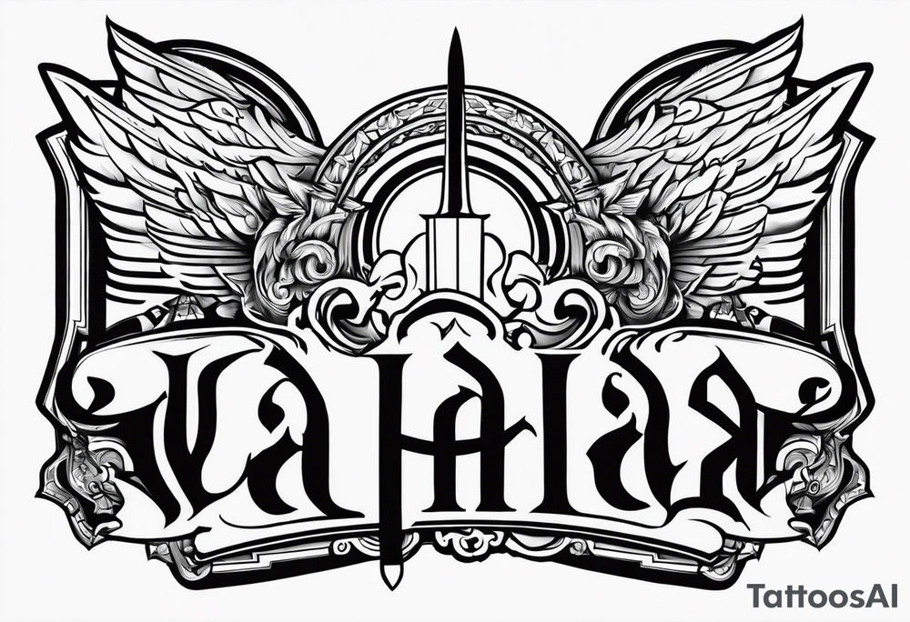 Valhalla stairs sword tattoo idea