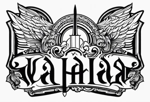 Valhalla stairs  sword tattoo idea
