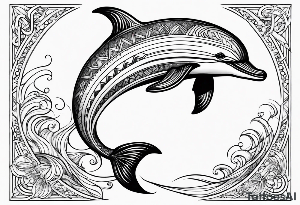 Aquarius dolphin tattoo idea