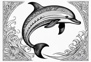 Aquarius dolphin tattoo idea