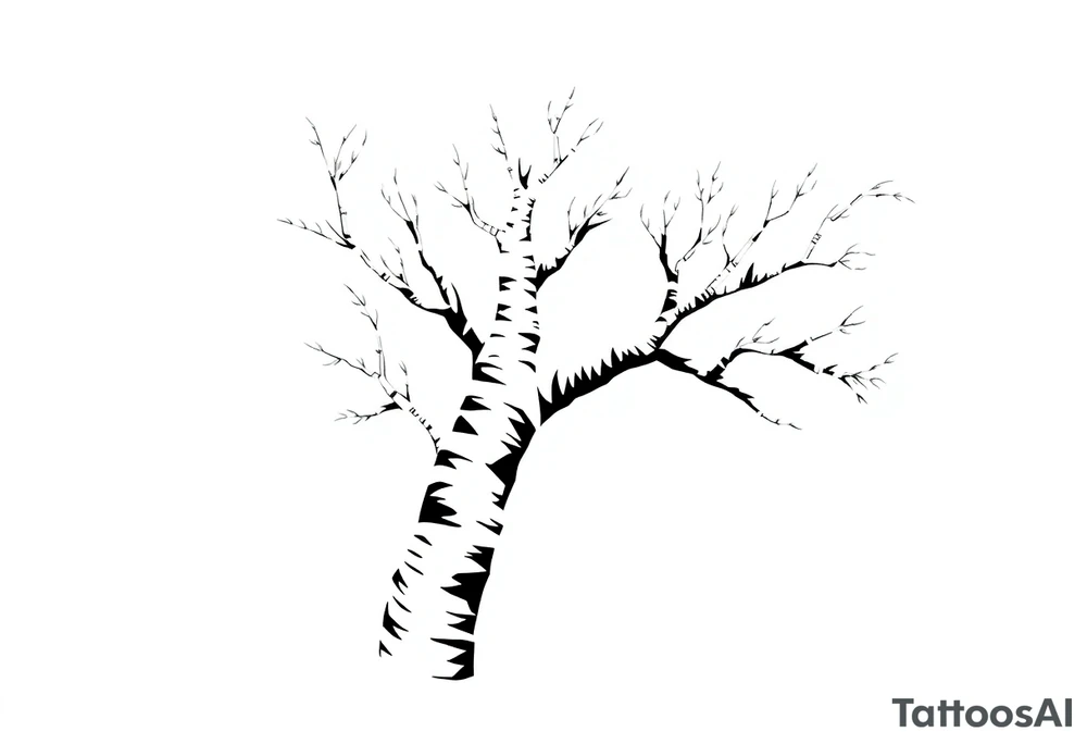 birch tree tattoo idea
