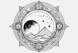 Cancer zodiac moon tattoo idea