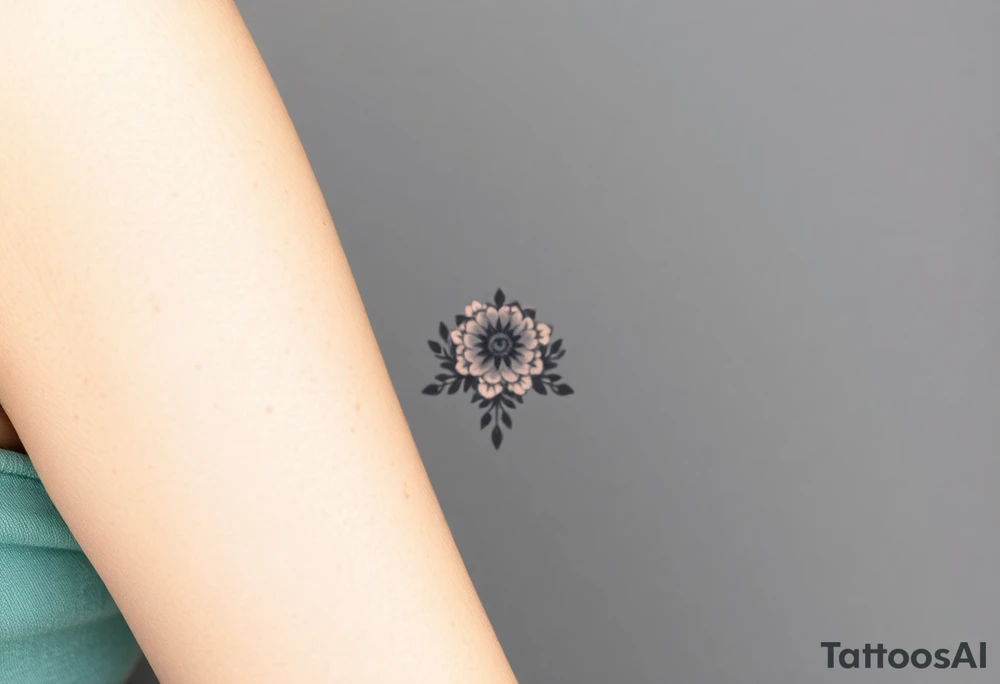 Crown of flowers tattoo idea
