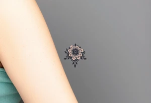 Crown of flowers tattoo idea