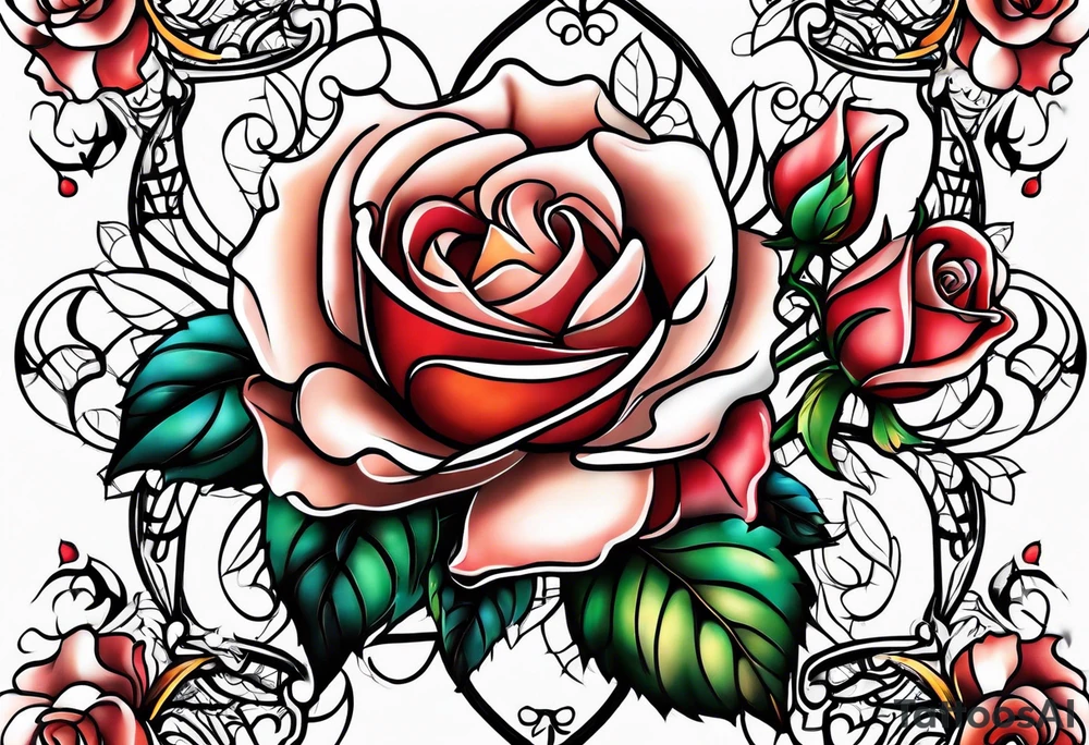 every rose has its thorn tattoo idea