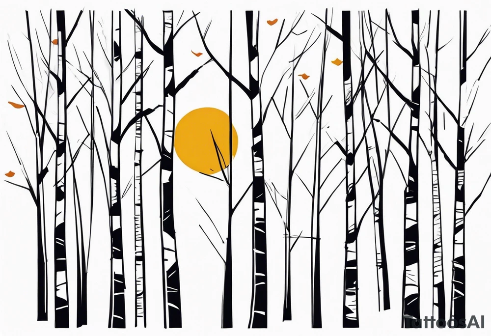 birch trees tattoo idea