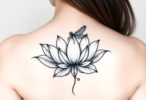 Lotus with dragonfly tattoo idea