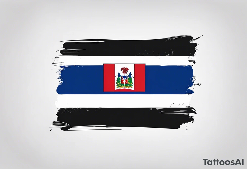 Haitian flag tattoo idea